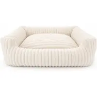 Odol-Plusz Hondenbed / Kattenbed - Gestepte Dierenmat 95x75cm, Comfortabel en Duurzaam Kussen voor Huisdieren, beige