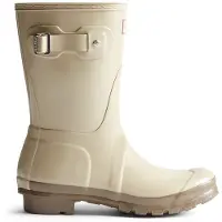 Hunter Regenlaars Women Original Short Gloss Boot Gravel / Kettle-Schoenmaat 42