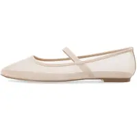Bianco Ballerina met riempjes 'Lilia' wolwit