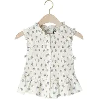 Retour Jeans gebloemde blouse wit met textuur Meisjes Polyester Ronde hals - maat 146/152
