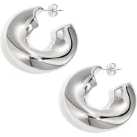 Cala Rose Oorbellen 'CHUNKY HOOP' zilver