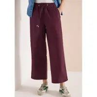 Cecil Dames Broek met wijde pijpen in Loose Fit van linnenmix - Rood - S