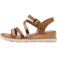 Tamaris Sandalen met riem karamel / ombergrijs