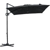 Axi Luma Zweefparasol 200x300 cm Antraciet/grijs