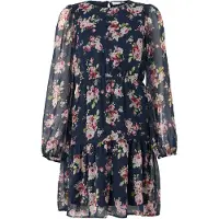 Vila Jurk 'VIEMMA' donkerblauw / lichtgroen / rosa / wit
