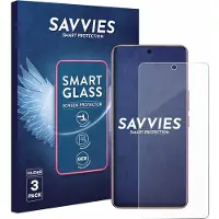 Savvies 3 Stuks Screenprotector - geschikt voor Vivo V60e - beschermfolie glas transparant