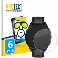 BROTECT Screenprotector 6 Stuks voor Garmin Forerunner 165 Music Beschermglas transparant