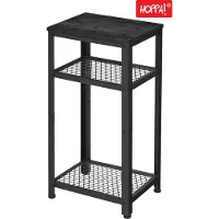 Hoppa! Vintage bijzettafel - Metaal - Zwart - 40 x 30 x 75 cm (B x D x H)