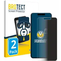 BROTECT - privacy screenprotector voor Oukitel P1 Pro - Folie Beschermfolie Blauwlichtfilter 2 Stuks