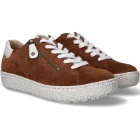 Hartjes Sneaker Women Phil Velour Nappa Cognac Beige-Schoenmaat 40