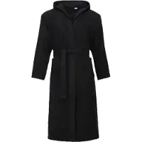 Ladeheid Heren Badjas met Capuchon - 100% Katoen - Wasmachine bestendig - Badstof - Zwart - 3XL - LA-LA40-192-DG