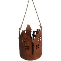 UNUS Hanglantaarn roest metaal met jute koord 17 cm