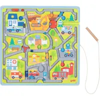 Goki Labyrint - Kleine Stad - 28X28X1,8Cm - Magnetisch - 3 Jaar