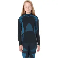 Ladeheid Kinderen Thermoshirt - Thermo ondergoed – Jongen - Meisje - Thermokleding - Longsleeve - LA-SS-Thermo-Shirt-Women - Zwart/Turquoise - 146-152