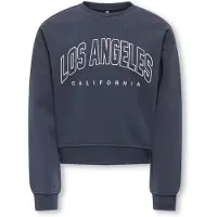 ONLY GIRLS Sweatshirt 'KOGSweat' nachtblauw / wit