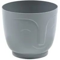 HowHomely Zoe - Bloempot - Grijs - 14,3x16,5 cm - Omlijstende Glimlach