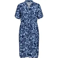 ONLY Carmakoma Caryasmin Midi-jurk Dames Blauw 42