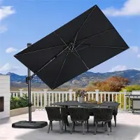 PURPLE LEAF Ronde Parasol – 360° Draaibaar - Ingebouwde LED-verlichting – UV50+ - Windbestendig - Stijlvolle Zweefparasol