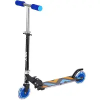 Northix Blauwe, inklapbare scooter, lichtgewicht ontwerp
