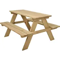 Koopman Idooka Houten Picknicktafel Voor Kinderen – Voorzien Van FSC Gecertificeerd Dennenhout En Hoge Draagcapaciteit Tot Honderd Kilo En Inclusief Duidelijke Instructies – Voor Tuin En Balkon – Natuurlijk