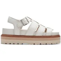 Clarks Dames Orianna Twist D-Fit Sandalen Off White
