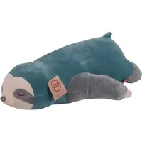 UNUS Luiaard knuffelkussen lichaamskussen 50cm turkoois