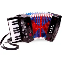 New Classic Toys Speelgoed Accordeon voor Kinderen - Speelgoedinstrument - Zwart - Inclusief Muziekboekje met 8 Liedjes - Vanaf 3 jaar