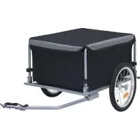 Syfax Fietstrailer 65 kg zwart en grijs