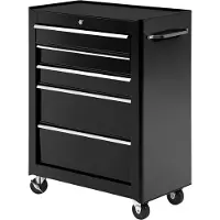 HOMCOM -Werkstattwagen-Stahl-61,5L x 33B x 82,5H cm-Schwarz