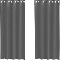vidaXL Gordijnen voile met doorvoertules 2 st 140x245 cm donkergrijs
