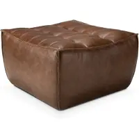 Ethnicraft N701 Polsterhocker Leder