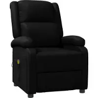 Syfax Massagestoel kunstleer zwart