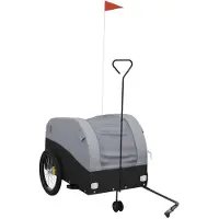Syfax Fietstrailer 45 kg ijzer zwart en grijs