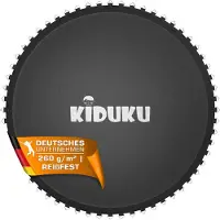 Kiduku Trampoline Springmat Ø 244 305 366 427 cm | Reserve Springdoek 48-96 Ogen UV-bestendig & Weerbestendig | Accessoires Reservemat Tuingebruik | Trampolinespringmat 260g/m² PP (244 cm / 48 Ogen)