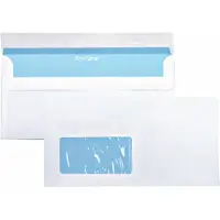 Netuno Facturen envelop - Venster links - DL - 110 x 220 mm - 50 stuks - zelfklevende sluiting - 90 gram - Facturen Envelop -