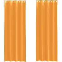 vidaXL Gordijnen voile met doorvoertules 2 st 140x260 cm oranje