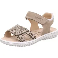 Superfit Sandalen 'Sparkle' beige / donkerbruin / wit