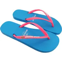 Brasileras Teenslipper 'Neon' lichtblauw / pink / wit