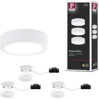 Paulmann Pukk LED onderkastverlichting set - 3 x 210 lm - 2700K warmwit - rond wit