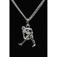 MOOYE ® - Collectie Zilveren Hockey speler ketting hanger