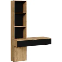 Vicco Kaptafel Melora Eiken/Zwart 100 cm zonder spiegel, Model 57982