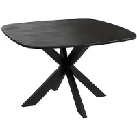 Zita Home - eettafel - 110cm rond - zwart - mangohout - Deens - dutch