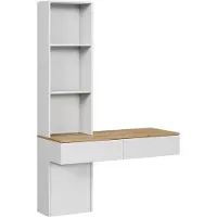 Vicco Kaptafel Melora Wit/Eiken 100 cm zonder spiegel, Model 57981