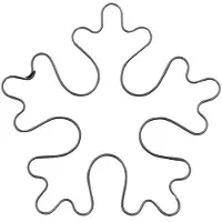 Super Merchant Stalen sneeuwvlokvormige koekjesvorm 6 cm