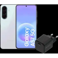 Samsung Galaxy A57 256GB Lichtblauw 5G + BlueBuilt Oplader met Usb C Poort 45W Zwart