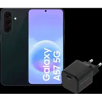 Samsung Galaxy A57 128GB Donkerblauw 5G + BlueBuilt Oplader met Usb C Poort 45W Zwart