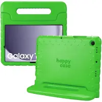 HappyCase Kinder Tablethoes Geschikt voor Samsung Galaxy Tab A11 Plus / Tab A9 Plus | Kindvriendelijke Hoes | Beschemhoes | Kinderhoes | met Handvat en Standaard | Groen