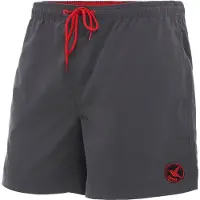 Ladeheid LA-LA40-128-SWS Heren Zwembroek - Zwemshorts - met zijzakken en achterzak - sneldrogend - met binnenslip van mesh - Koordsluiting - Polyester - Grafiet - L