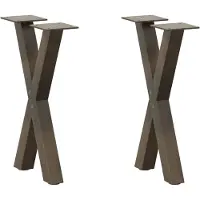 vidaXL Salontafelpoten 2 st X-vormig 38x(42-43) cm staal naturel