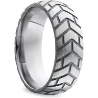 Black Label - Tire XL - Zware RVS Cockring met Bandenprofiel - Diameter 40 mm